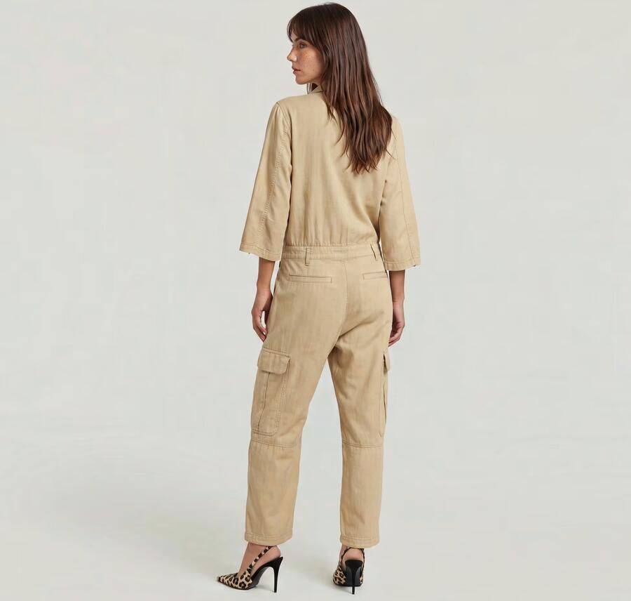 G-Star RAW Wrap Jumpsuit Beige Dames - Foto 6