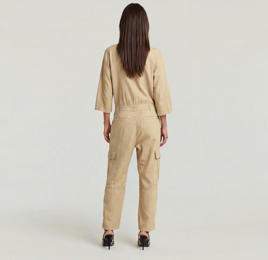 G-Star RAW Wrap Jumpsuit Beige Dames - Foto 4
