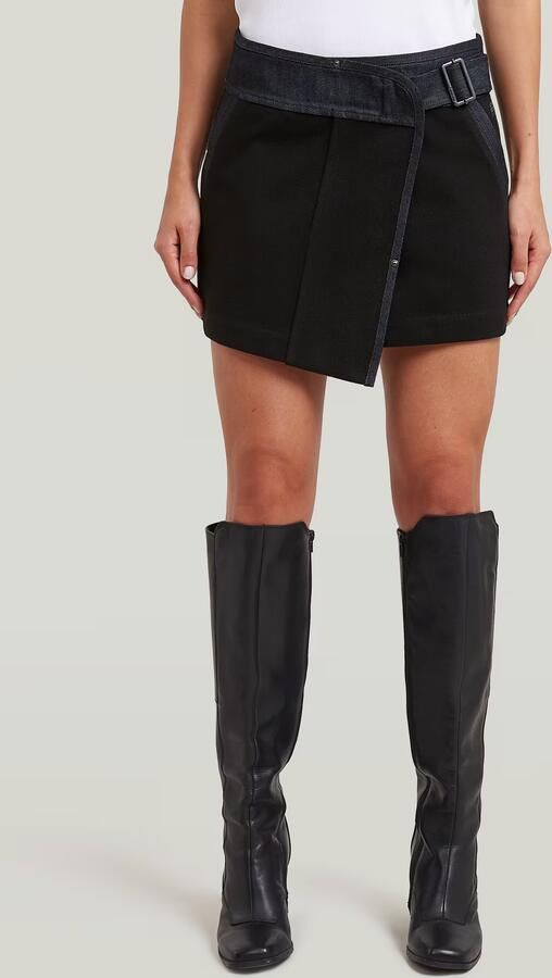 G-Star RAW Wrap Rok Zwart Dames