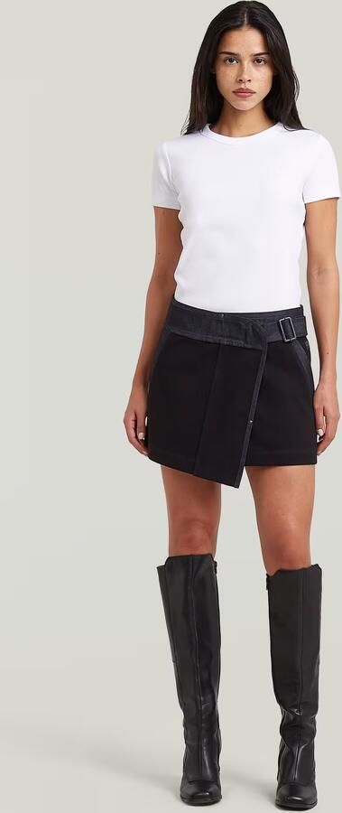 G-Star RAW Wrap Rok Zwart Dames - Foto 7