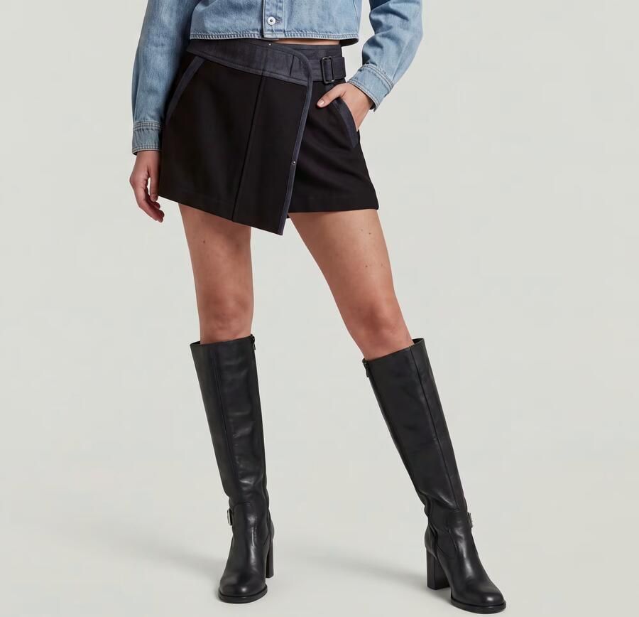 G-Star RAW Wrap Rok Zwart Dames - Foto 5