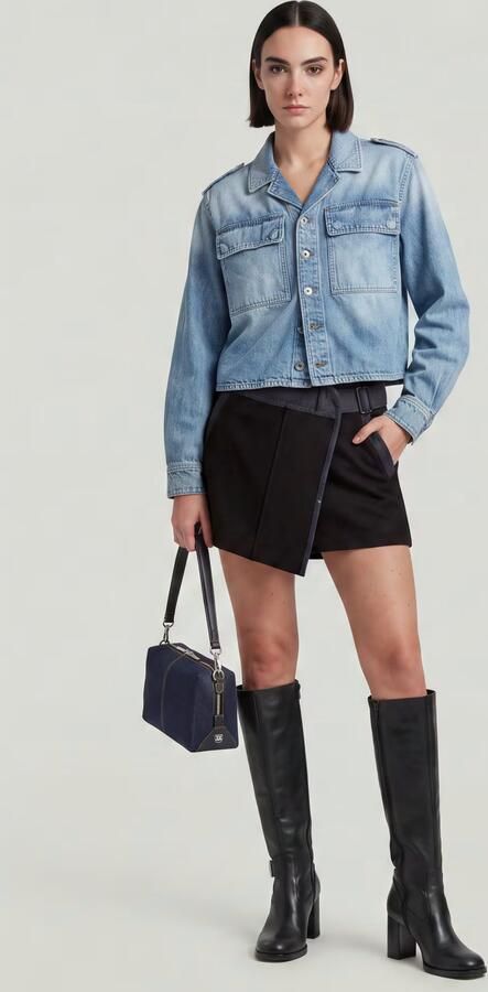 G-Star RAW Wrap Rok Zwart Dames - Foto 6