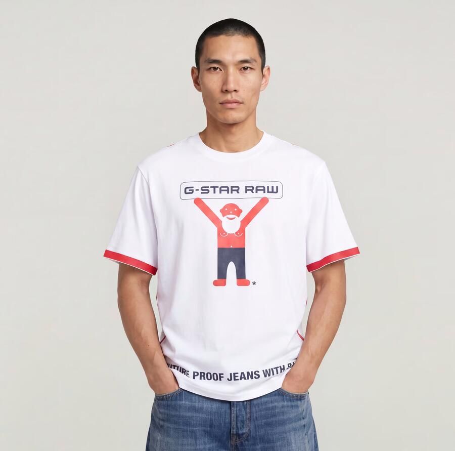 G-Star RAW WVB Unisex Boxy Tee Wit Heren - Foto 5