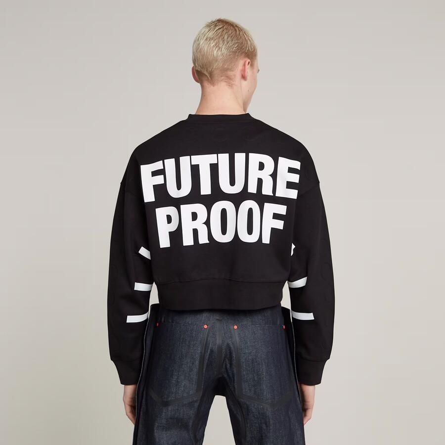 G-Star RAW WVB Unisex Kort Sweatshirt Zwart Heren - Foto 2
