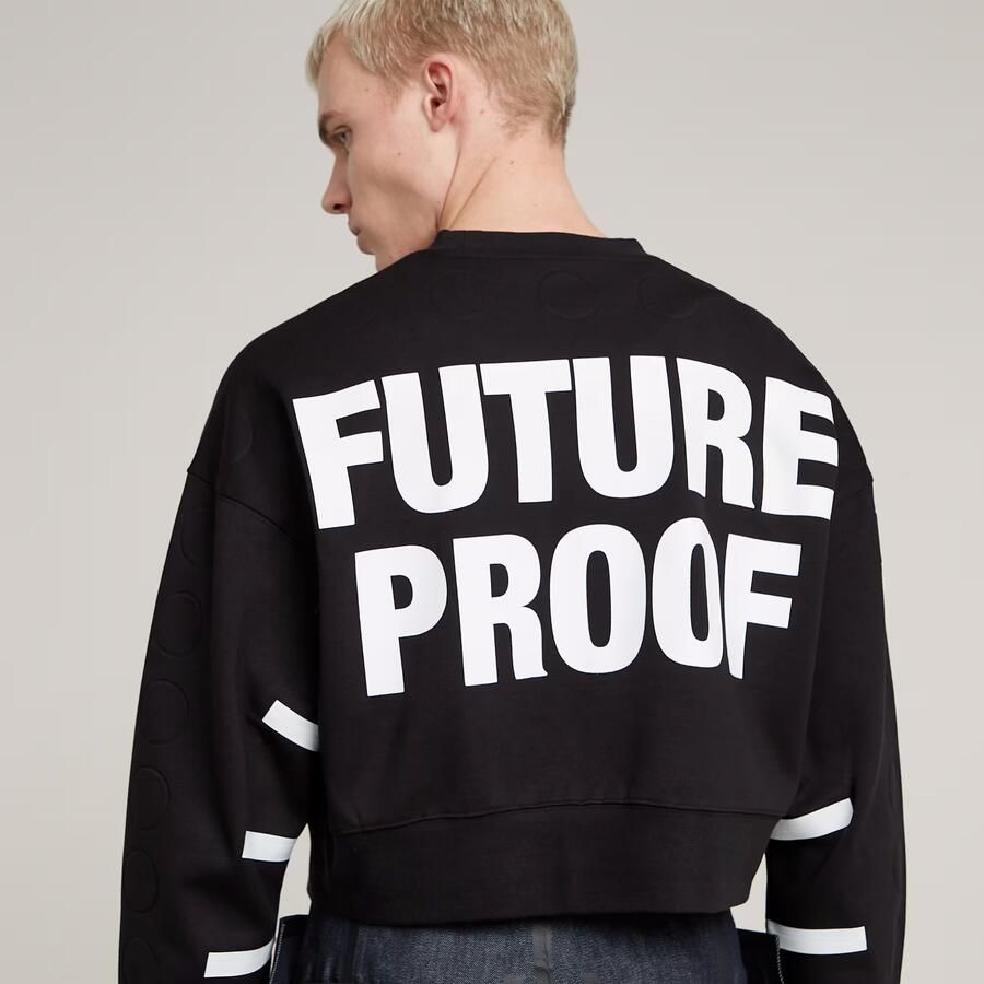 G-Star RAW WVB Unisex Kort Sweatshirt Zwart Heren - Foto 5