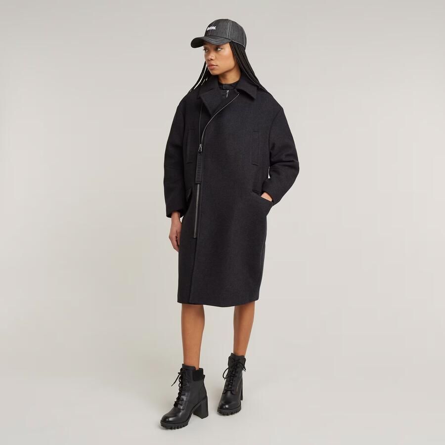 G-Star RAW Zip Cocoon Jas Oversized Grijs Dames