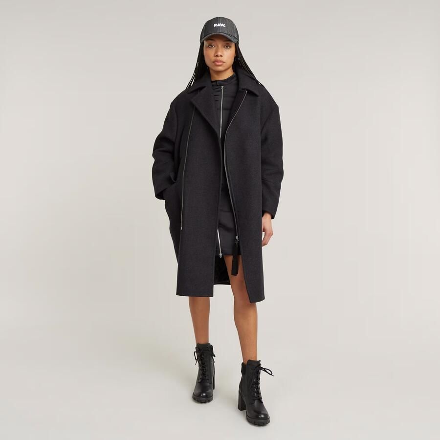 G-Star RAW Zip Cocoon Jas Oversized Grijs Dames - Foto 2