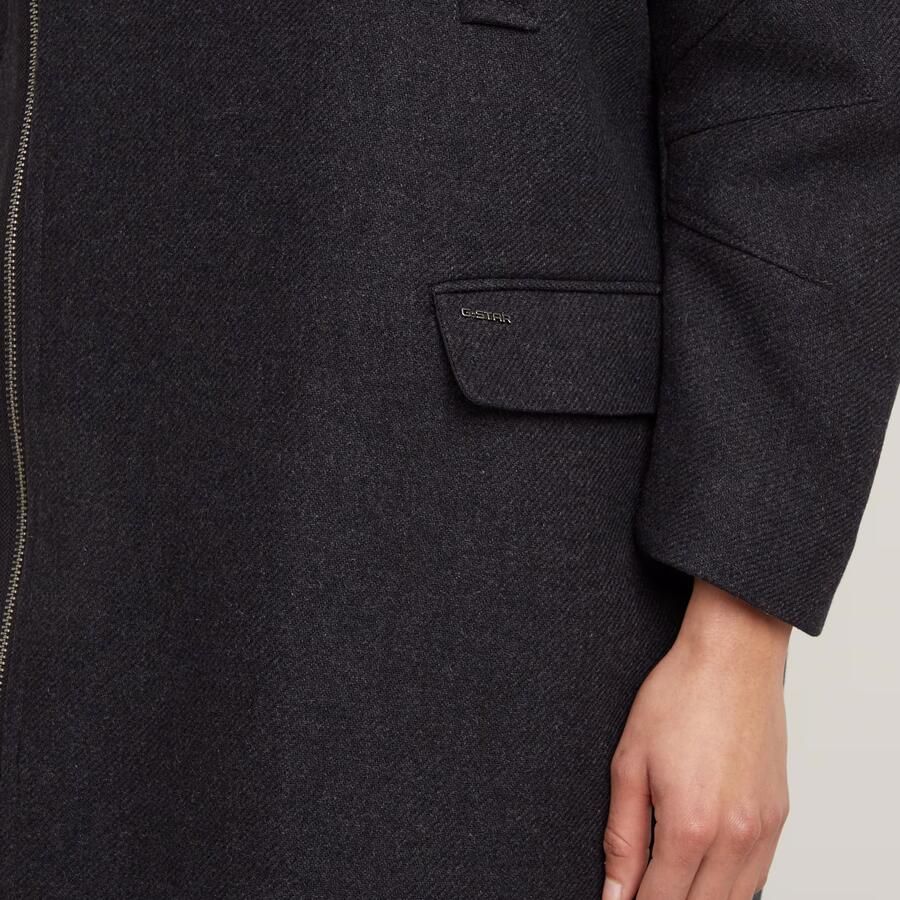 G-Star RAW Zip Cocoon Jas Oversized Grijs Dames - Foto 4