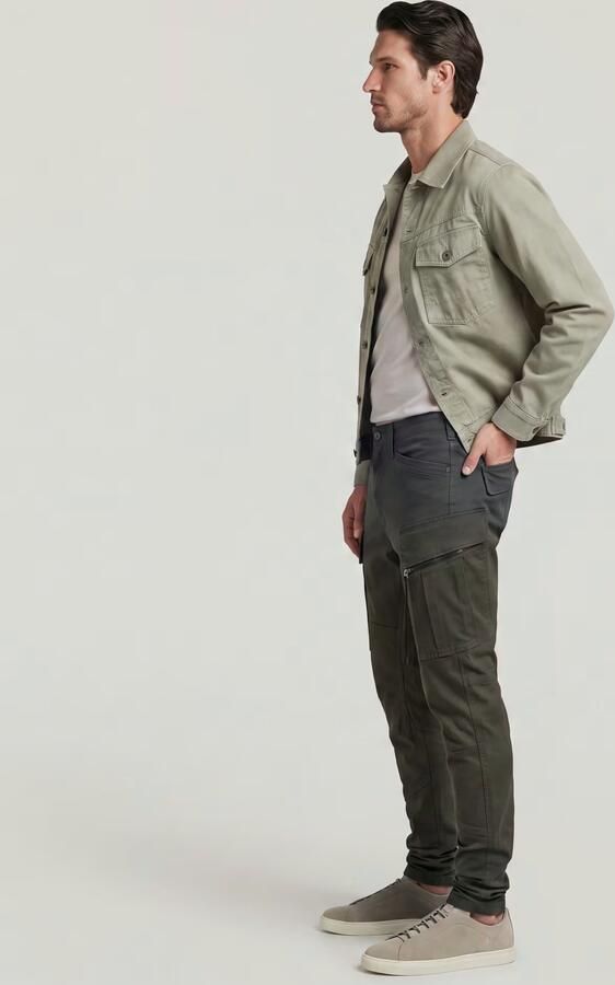 G-Star RAW Zip Pocket 3D Skinny 2.0 Cargobroek Grijs Heren - Foto 6
