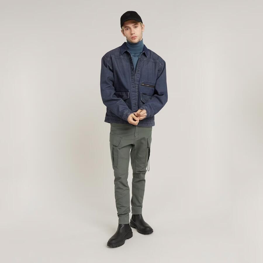 G-Star RAW Zip Pocket 3D Skinny Cargo Broek 2.0 Grijs Heren