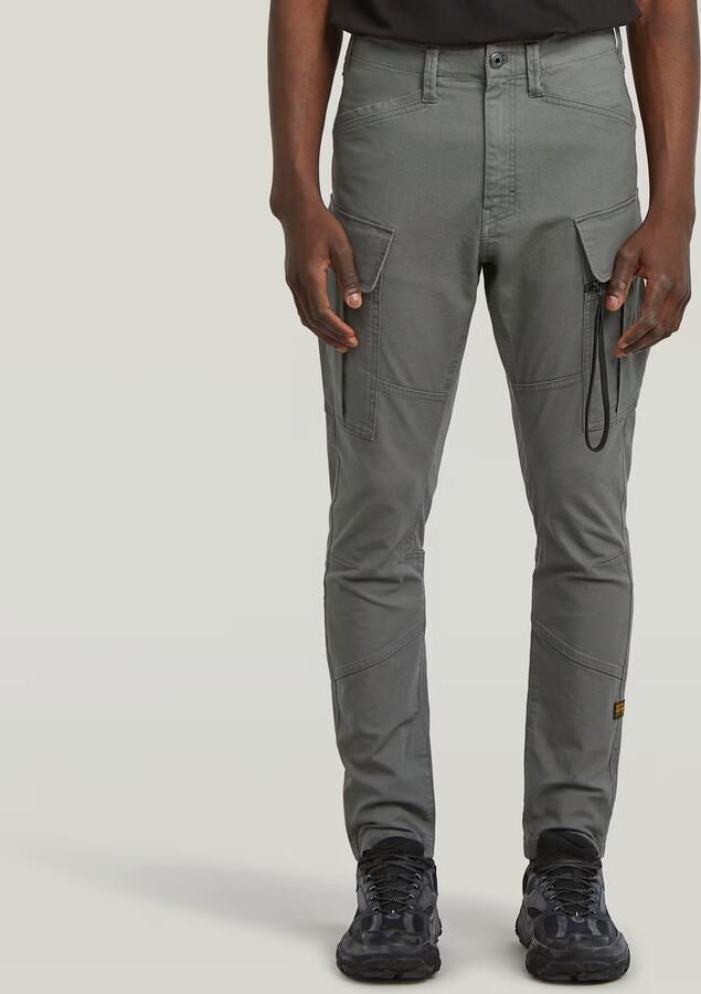 G-Star RAW Zip Pocket 3D Skinny Cargobroek Grijs Heren