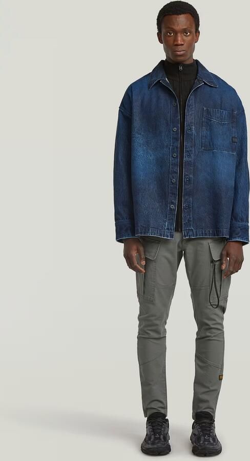 G-Star RAW Zip Pocket 3D Skinny Cargobroek Grijs Heren - Foto 7