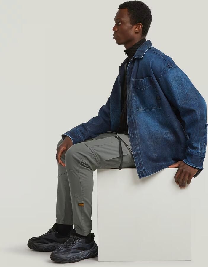 G-Star RAW Zip Pocket 3D Skinny Cargobroek Grijs Heren - Foto 6