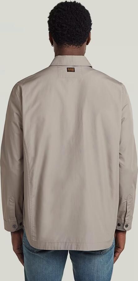 G-Star RAW Zip Regular Overshirt Beige Heren - Foto 5