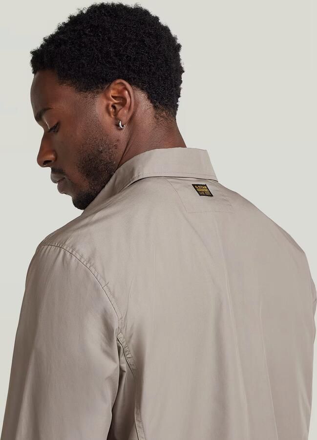 G-Star RAW Zip Regular Overshirt Beige Heren - Foto 3