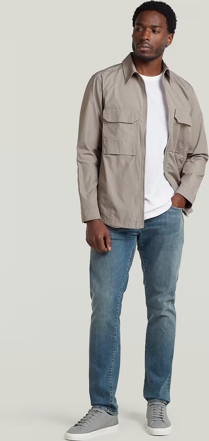 G-Star RAW Zip Regular Overshirt Beige Heren - Foto 6