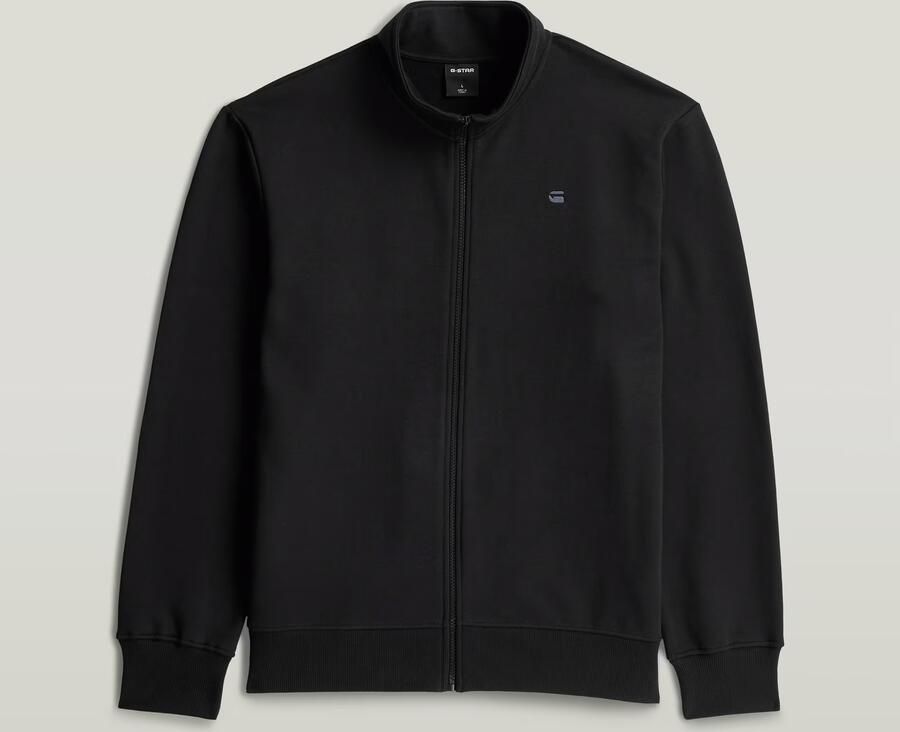 G-Star RAW Zip Stand Up Collar Sweater Zwart Heren