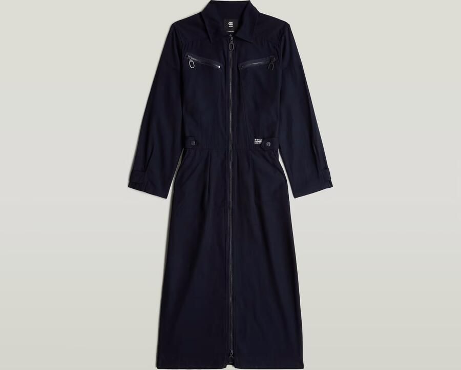 G-Star RAW Zip Through Jurk Donkerblauw Dames - Foto 6