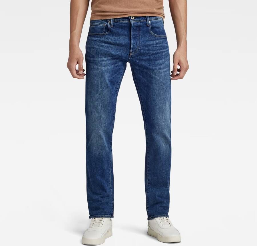 G-Star RAW 3301 Regular Straight Jeans Midden blauw Heren