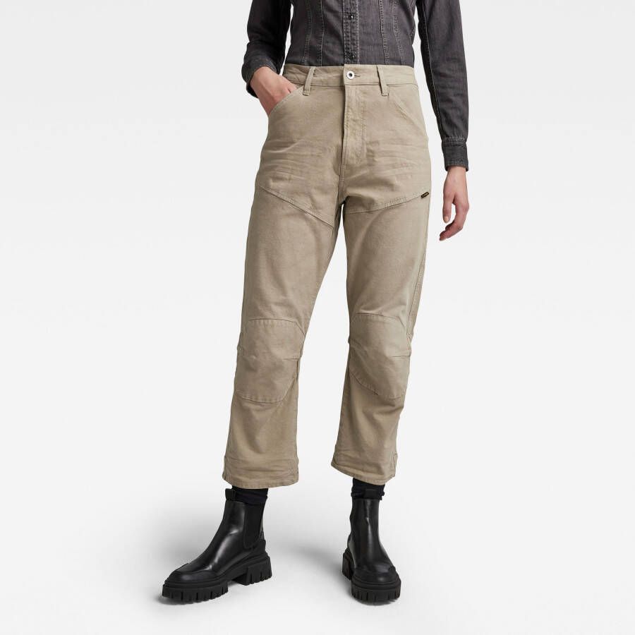 G-Star RAW 5620 3D Cropped Bootcut Jeans Beige Dames
