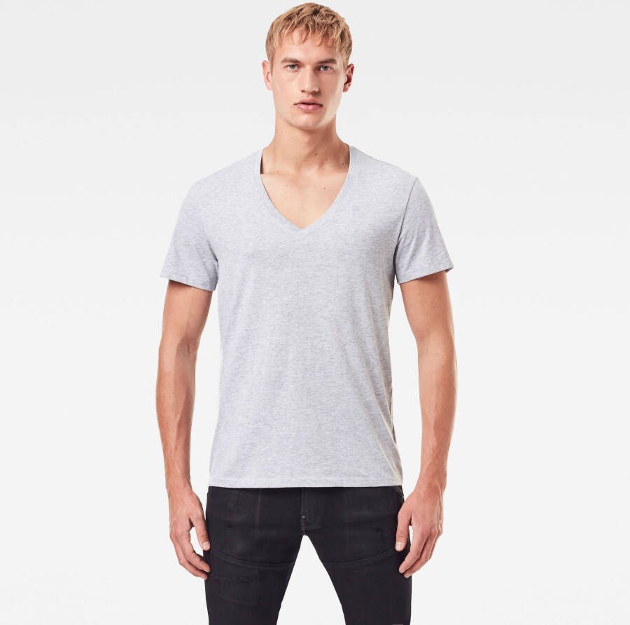 G-Star RAW Base Heather T-Shirt 2 Pack Grijs Heren