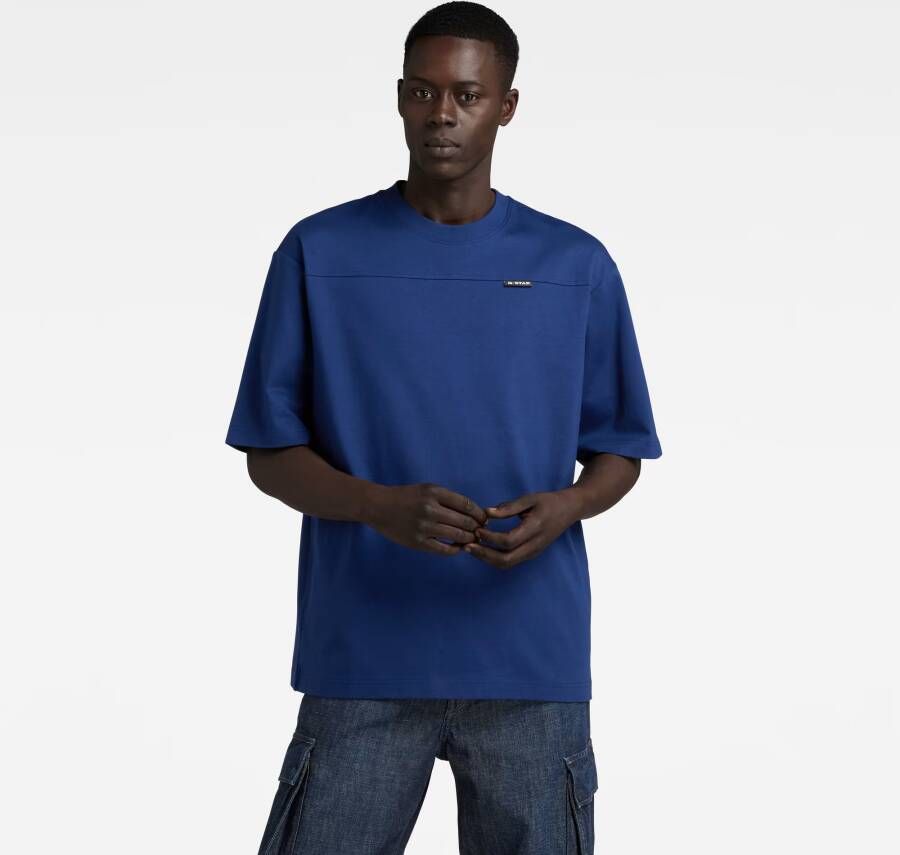 G-Star RAW Boxy Base 2.0 T-Shirt Midden blauw Heren