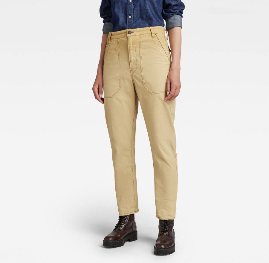 G-Star RAW Boyfriend Broek 3D Fatigue Beige Dames