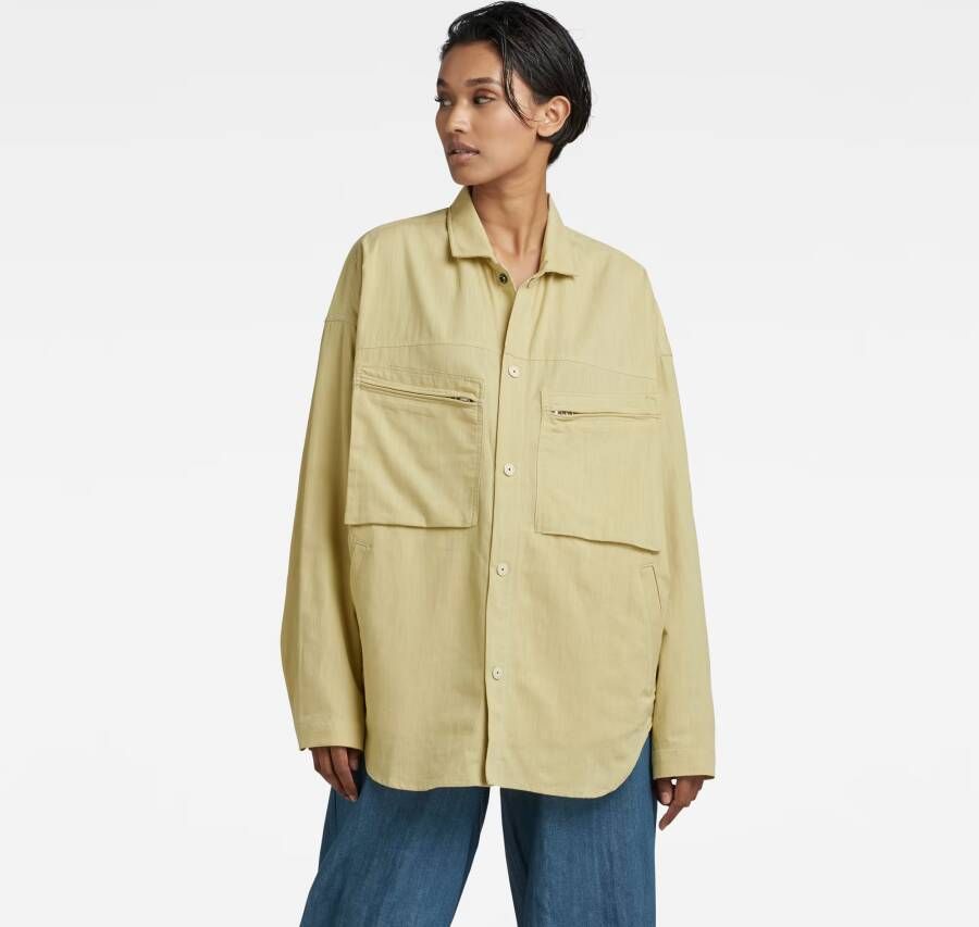 G-Star RAW Chest Pocket Overshirt Groen Dames