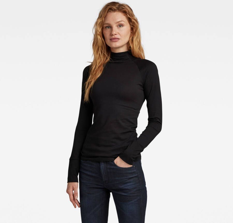 G-Star RAW Col Top Lecite Slim Zwart Dames