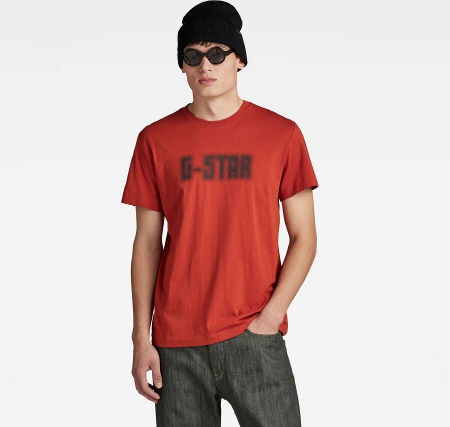 G-Star Heren Organisch Katoenen T-Shirt Orange Heren