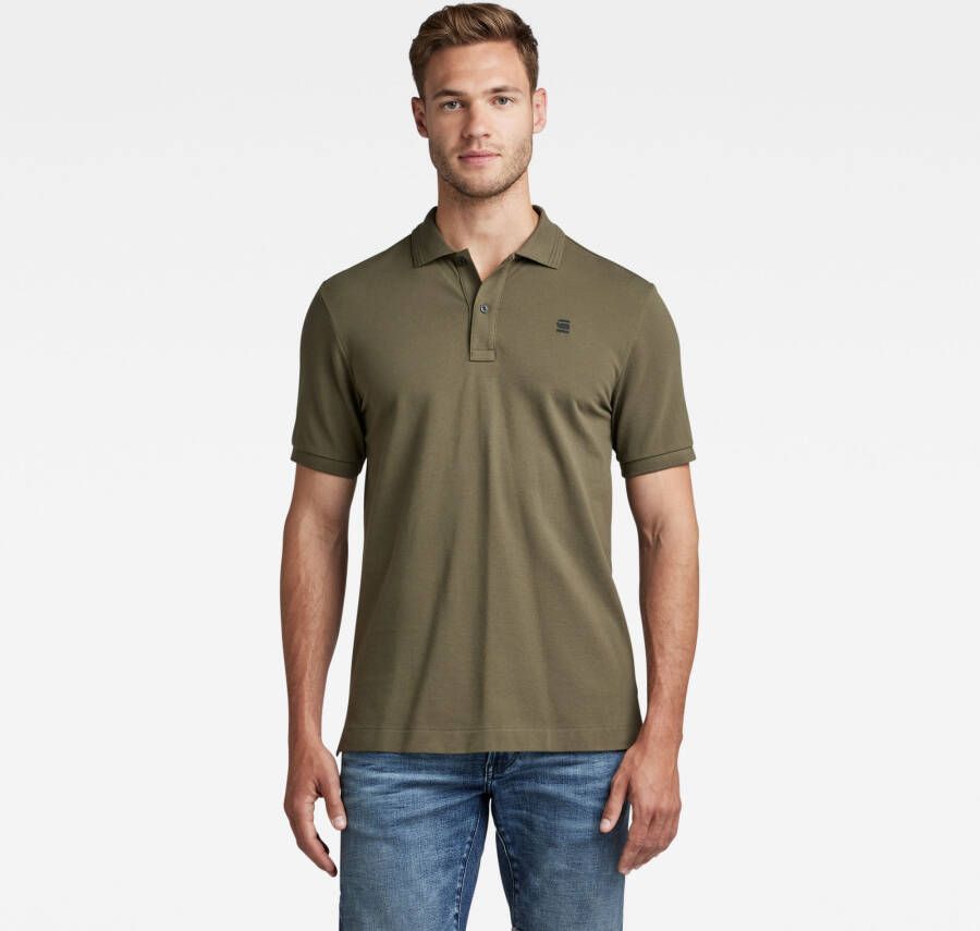 G-Star Slim Fit Polo met Geribbelde Kraag en Manchetten Green Heren - Foto 3