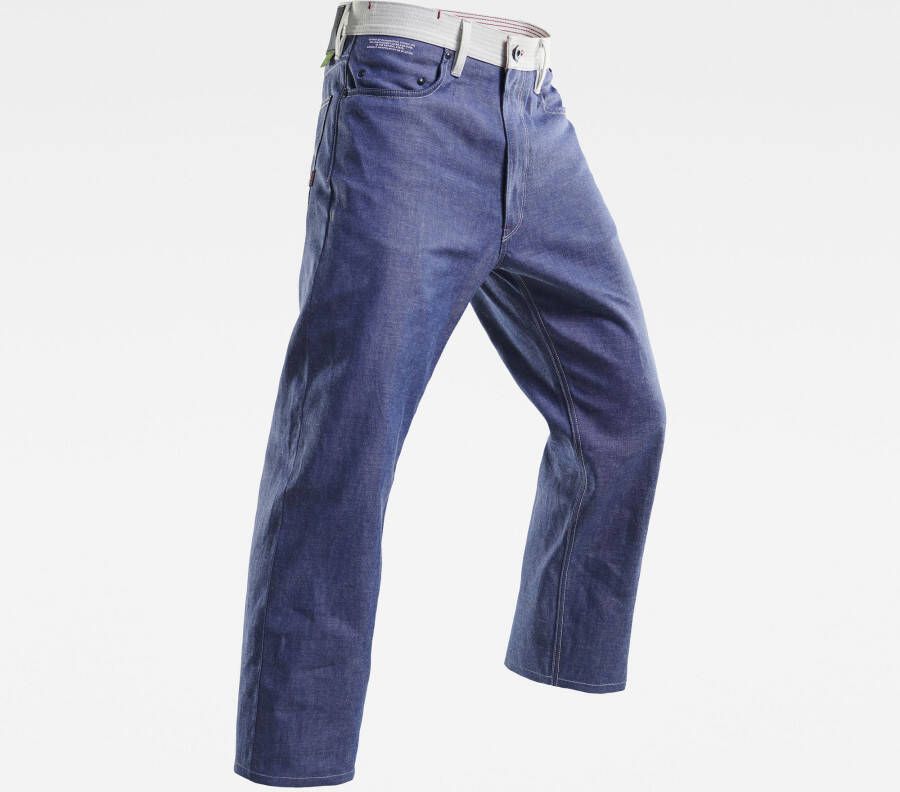 G-Star RAW E Type 49 Relaxed Straight Selvedge Jeans Midden blauw Heren