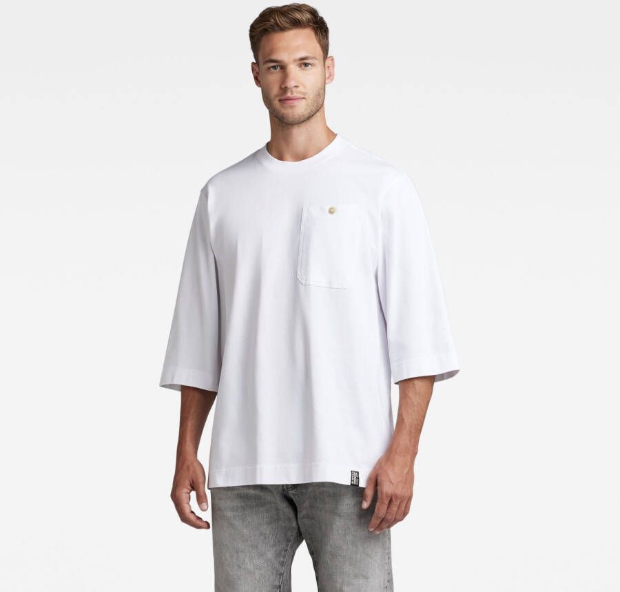 G-Star RAW Essential Loose 3\4 Sleeve T-Shirt Wit Heren