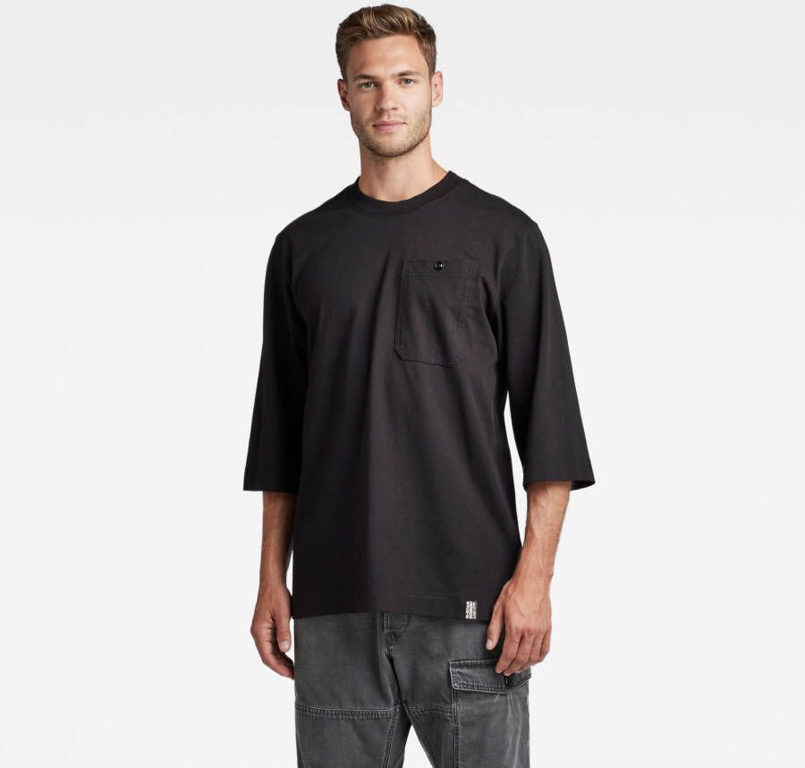 G-Star RAW Essential Loose 3\4 Sleeve T-Shirt Zwart Heren