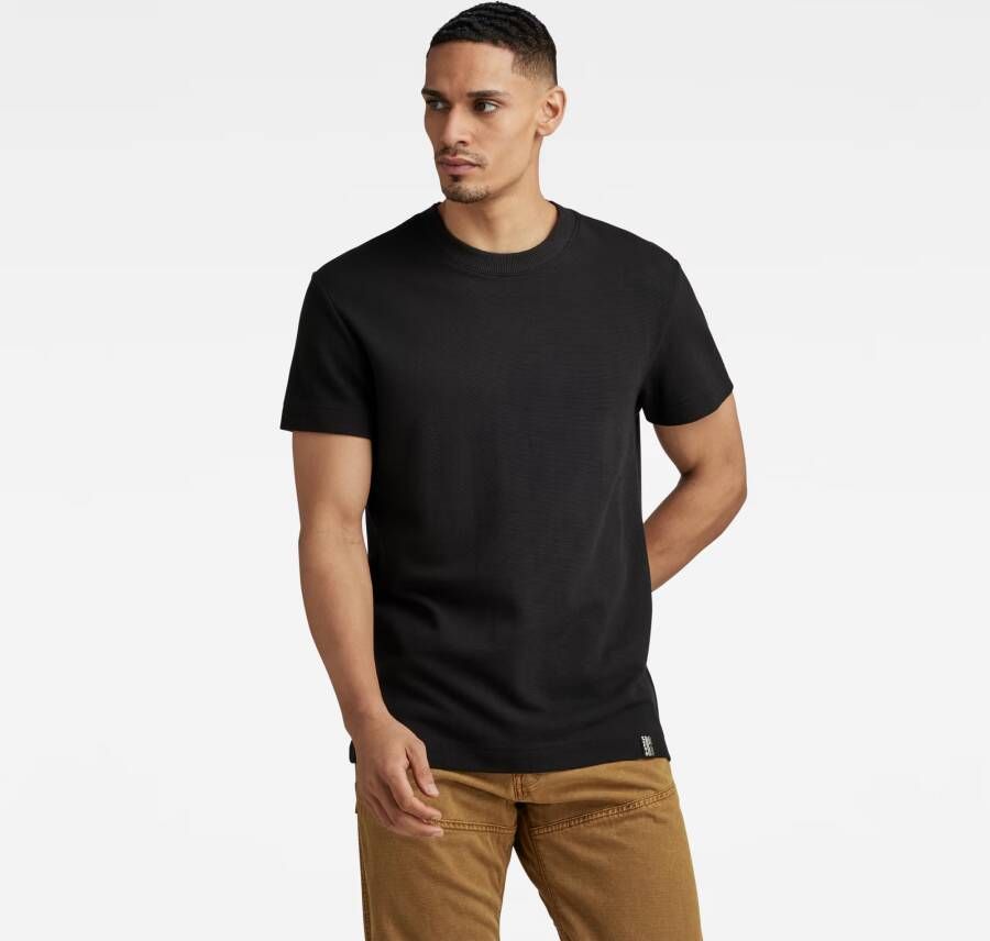 G-Star RAW Essential Pique T-Shirt Zwart Heren