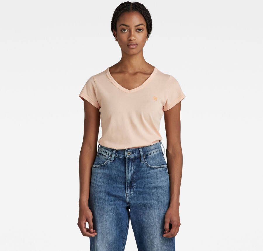 G-Star RAW T-shirt Eyben van biologisch katoen lichtroze - Foto 2