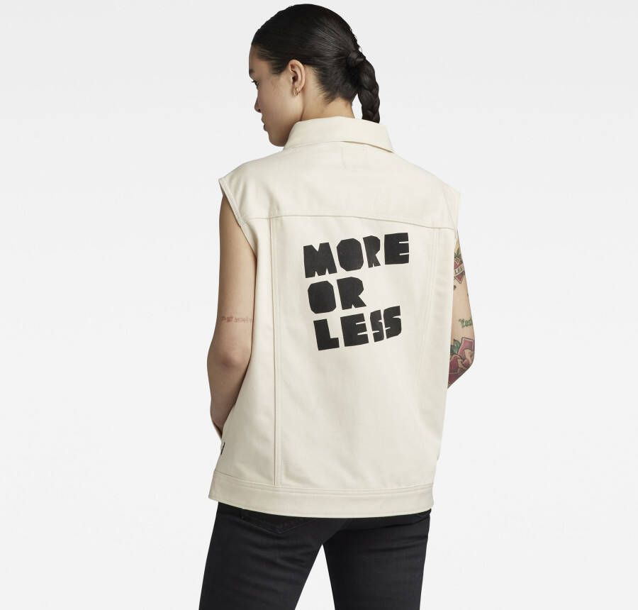 G-Star RAW G-Star X Maarten Baas Denim Bodywarmer Beige Dames