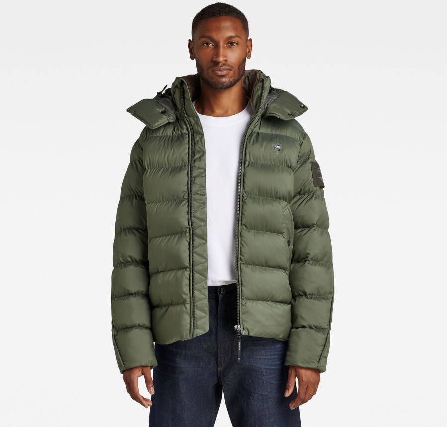 G-Star RAW G-Whistler Gewatteerd Jack Met Capuchon Groen Heren