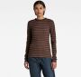 G-Star RAW Shirt met lange mouwen Long sleeve Slim rib 2.0 stripe l\s - Thumbnail 2