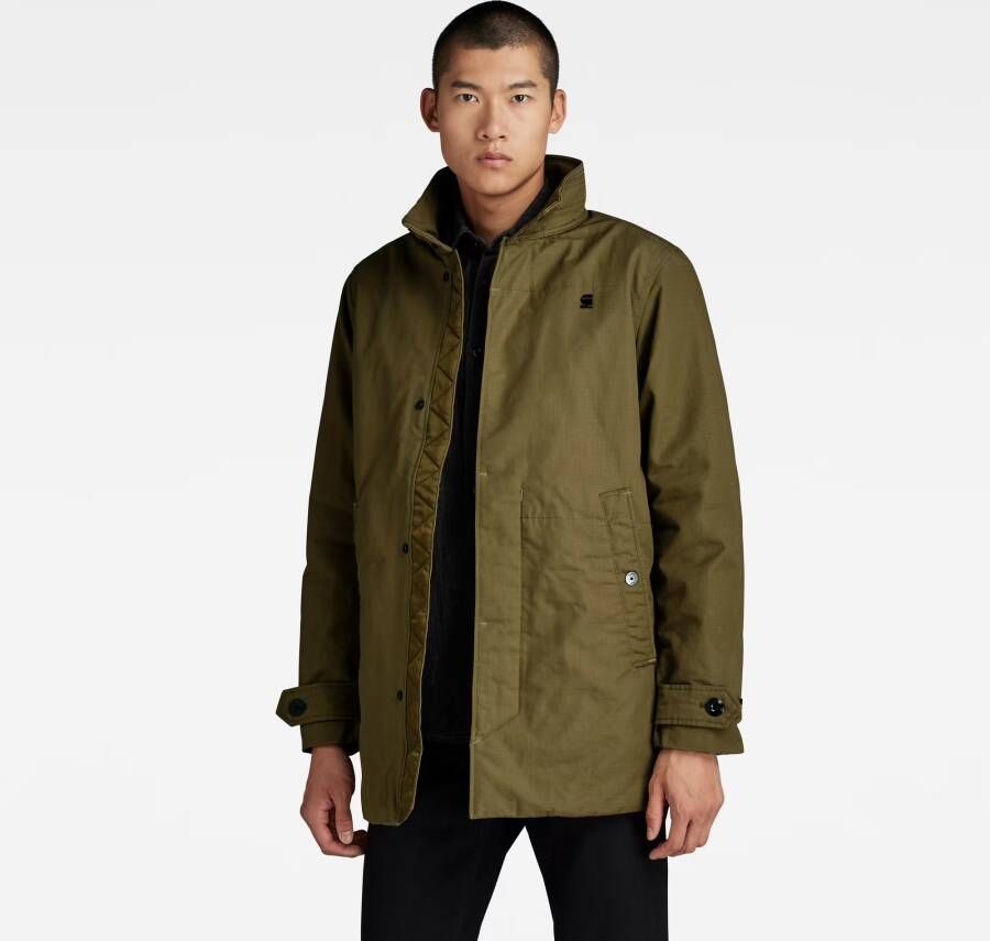 G-Star RAW Gewatteerde Trenchcoat Groen Heren
