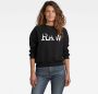 G-Star RAW Graphic Straight Sweater Zwart Dames - Thumbnail 1