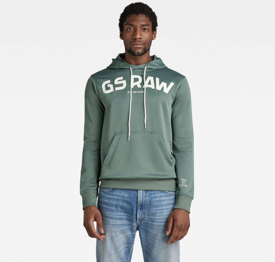 G-Star RAW Gsraw Graphic Hooded Sweater Groen Heren