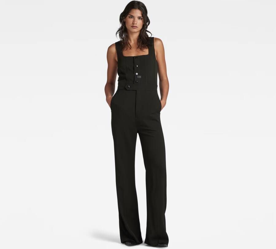 G-Star RAW High Waist Jumpsuit Zwart Dames