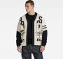 G-Star RAW Holiday Sweater Vest Wit Heren - Thumbnail 1