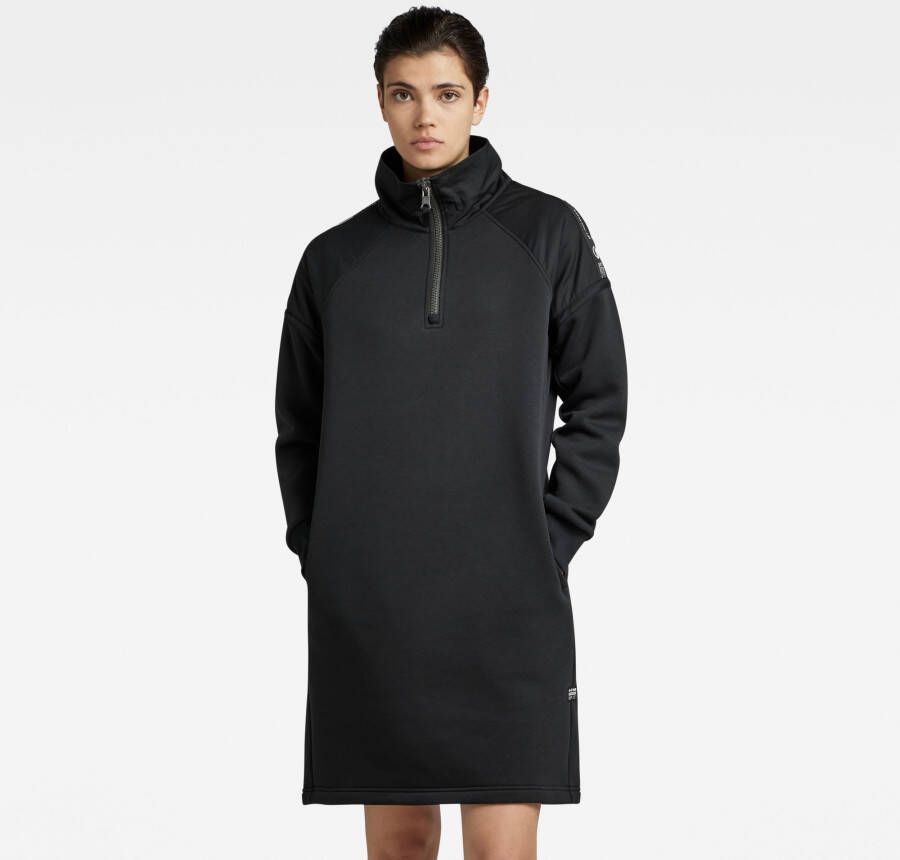 G-Star RAW Hoodie Jurk Tape Loose Zwart Dames