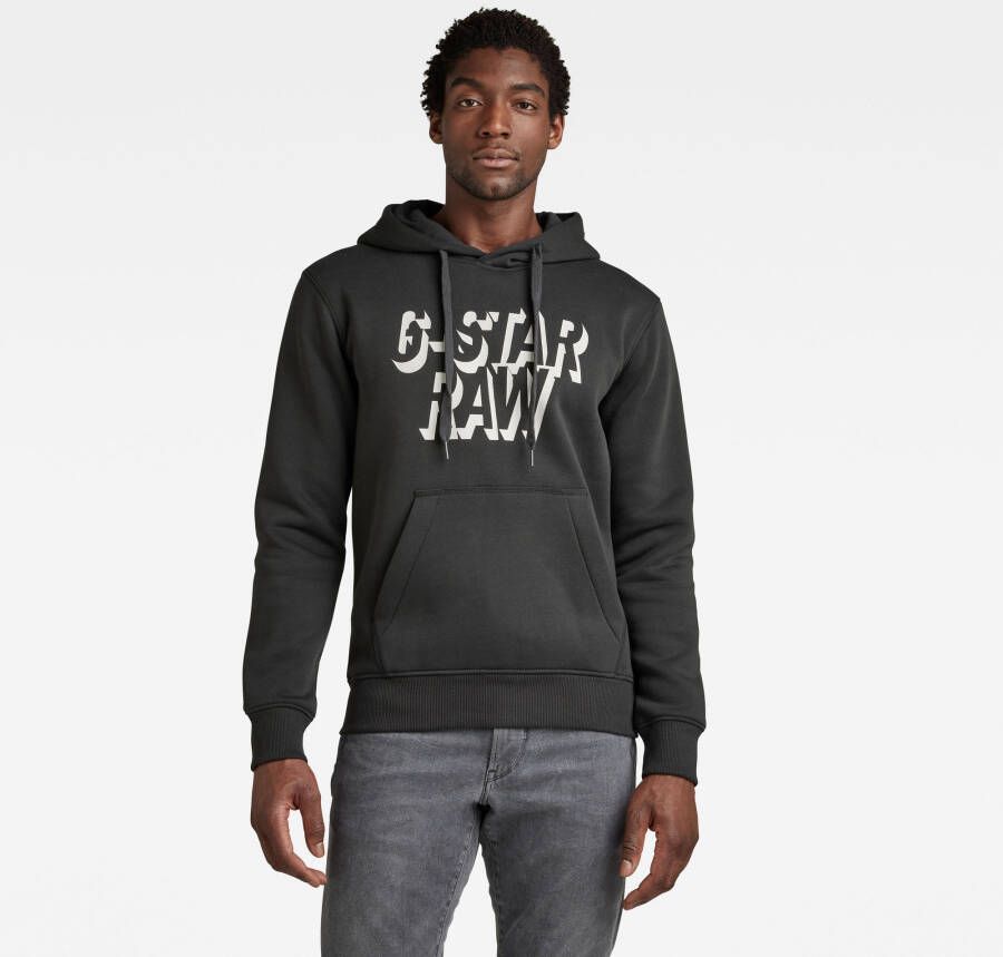 G-Star RAW Hoodie Retro Shadow Graphic Grijs Heren