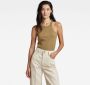 G-Star RAW Italian Utility Ultra Slim Tanktop Beige Dames - Thumbnail 1