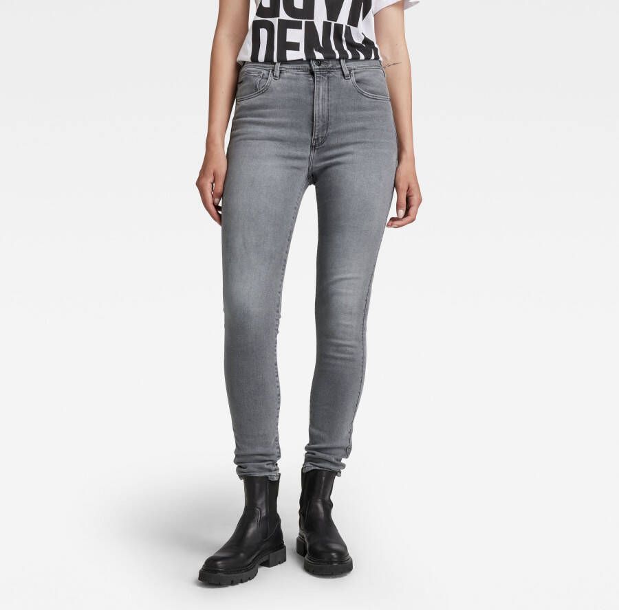 G-Star RAW Kafey Ultra High Skinny Jeans Grijs Dames