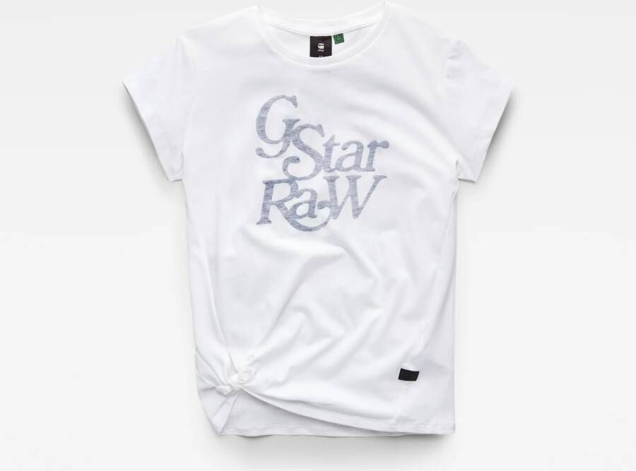 G-Star RAW Kids Knotted T-Shirt Wit meisjes