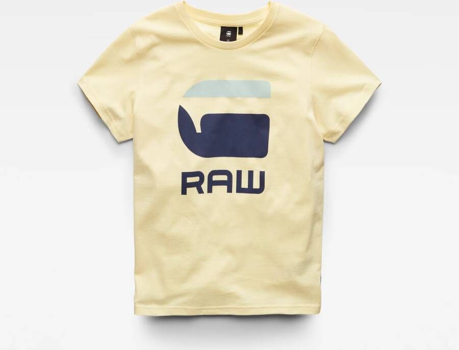 G-Star RAW Kids Logo T-Shirt Geel jongens
